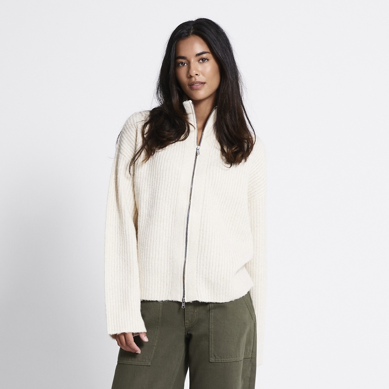 Zip knit cardigan "Zip Cardigan"